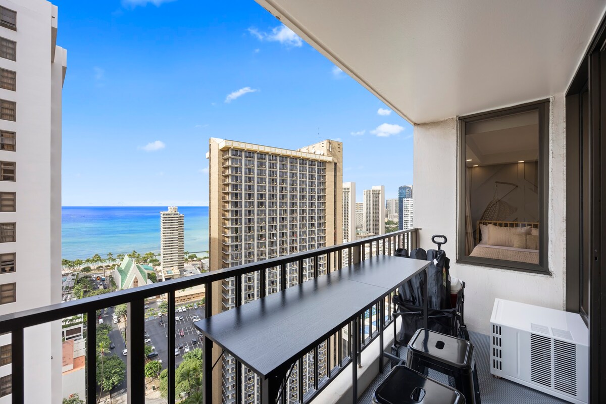 31F-Waikiki Banyan-1BR-Ocean & City Skyline Views