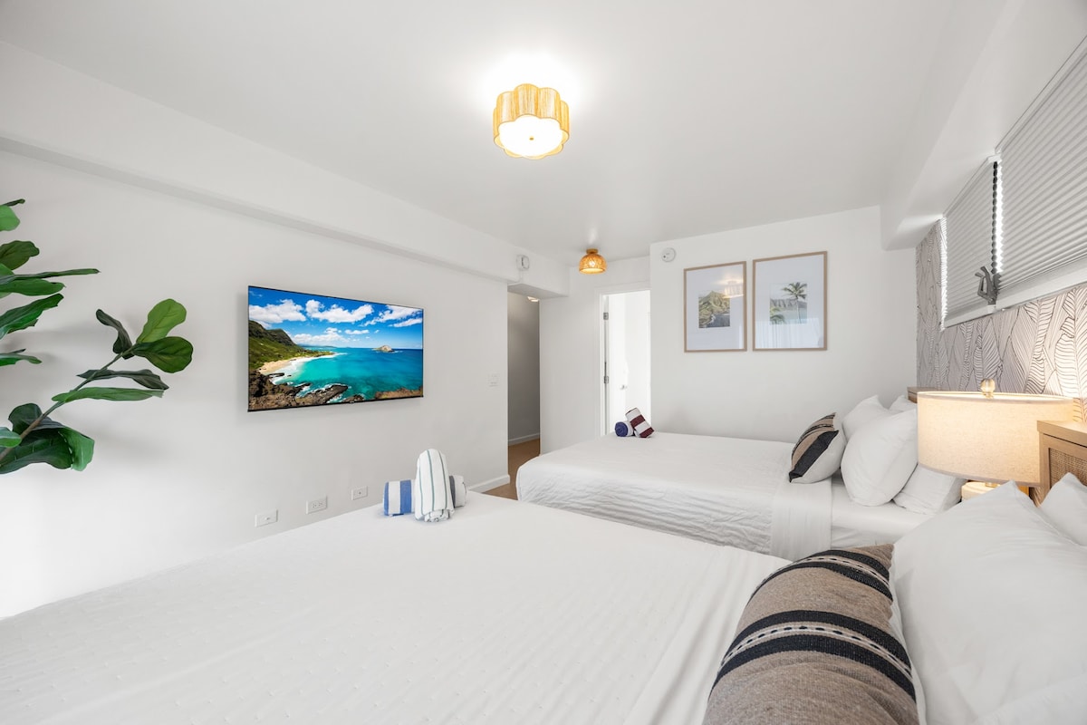 Hidden Oasis-2BR|2BTH w/Parking-Waikiki Beach