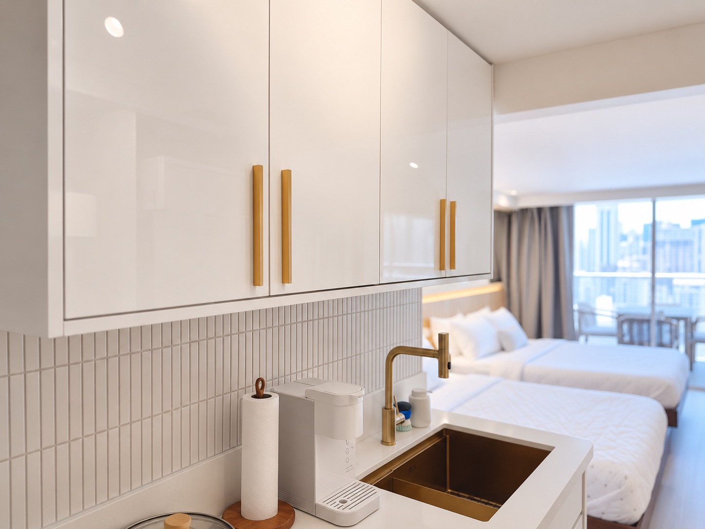 19F-Stunning Modern Studio/2 Queens-Waikiki Beach~