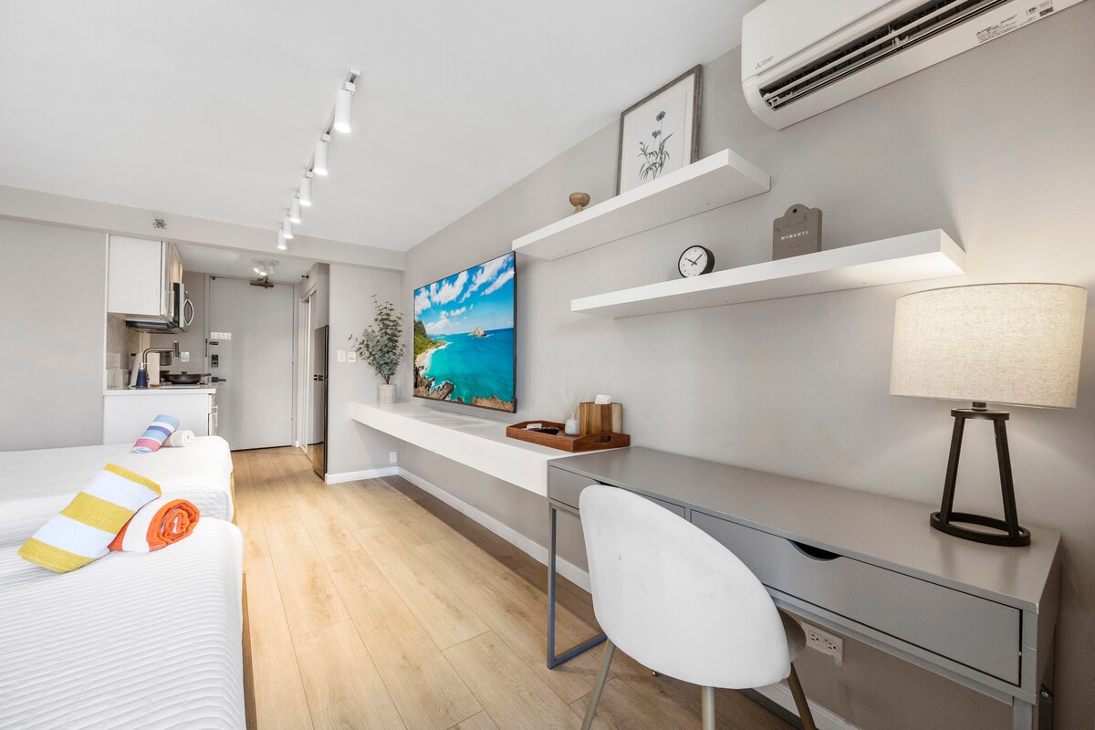 20F-Newly Remodeled Cozy Studio w/2Queens-Waikiki~