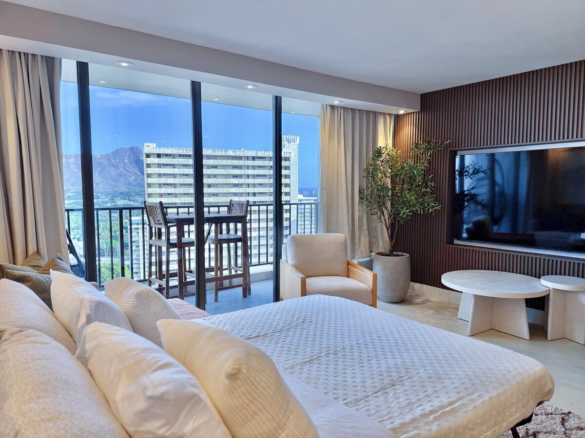 23F-Newly Renovated-Diamond Head View-1BR/Parking~