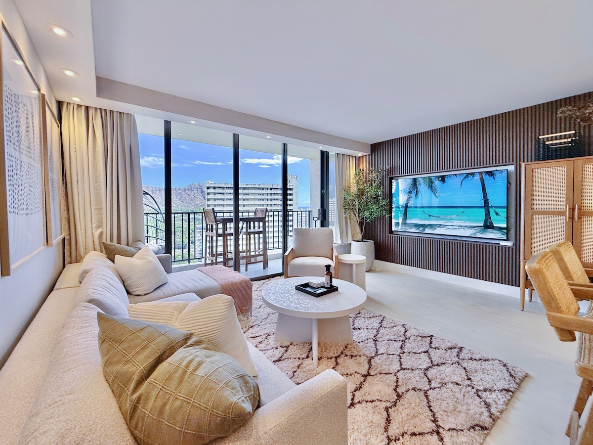 23F-Newly Renovated-Diamond Head View-1BR/Parking~