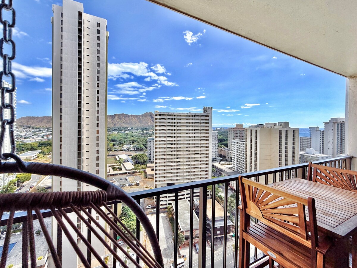 23F-Newly Renovated-Diamond Head View-1BR/Parking~
