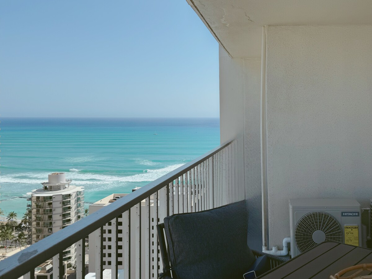 28F-Upscale Ocean View 1BR-3min Walk to Beach!