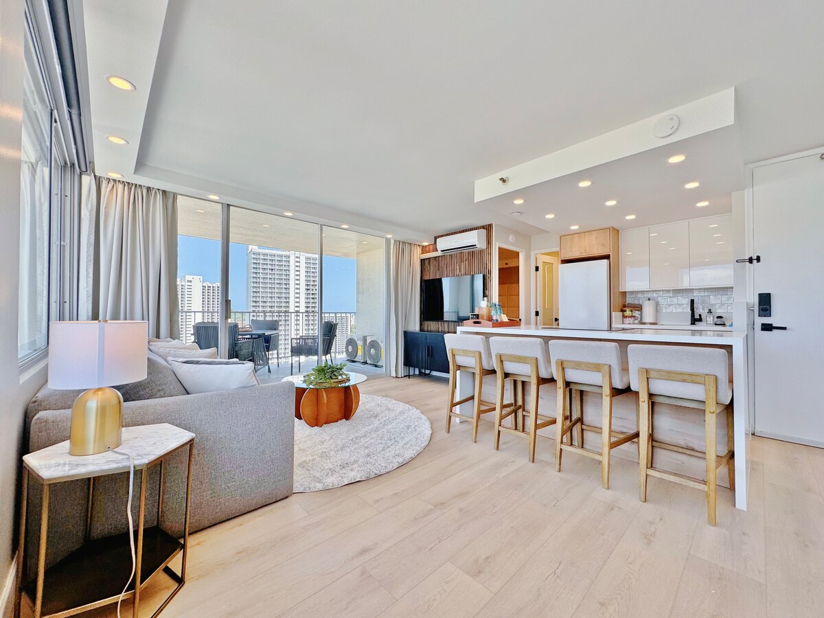 28F-Upscale Ocean View 1BR-3min Walk to Beach!