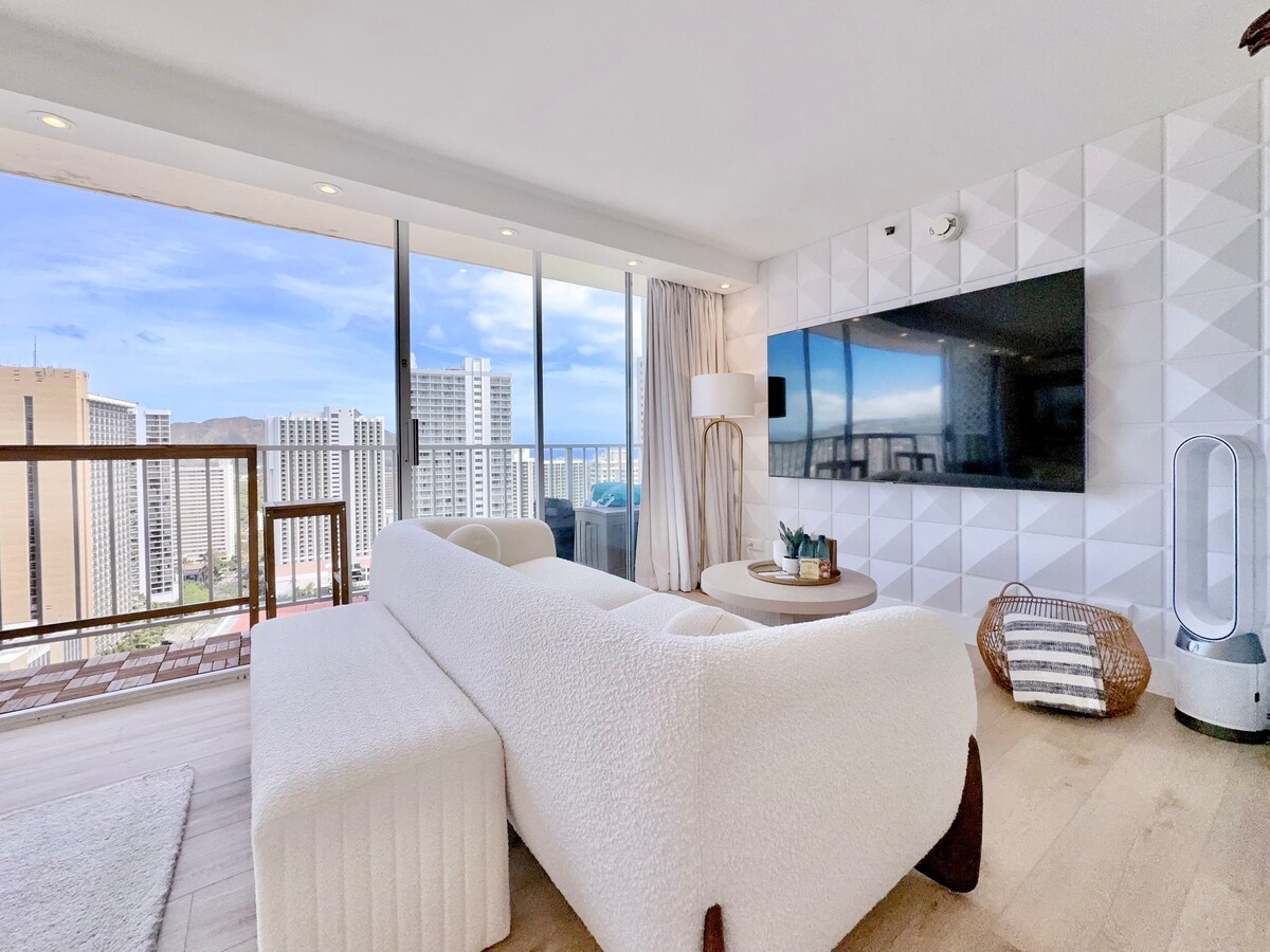 Top FL-Luxury Ocean View King Suite-Waikiki Beach~