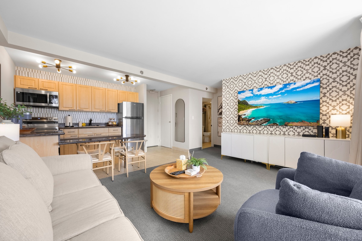 21F-Beautiful Diamond Head View-1BR w/Free Parking