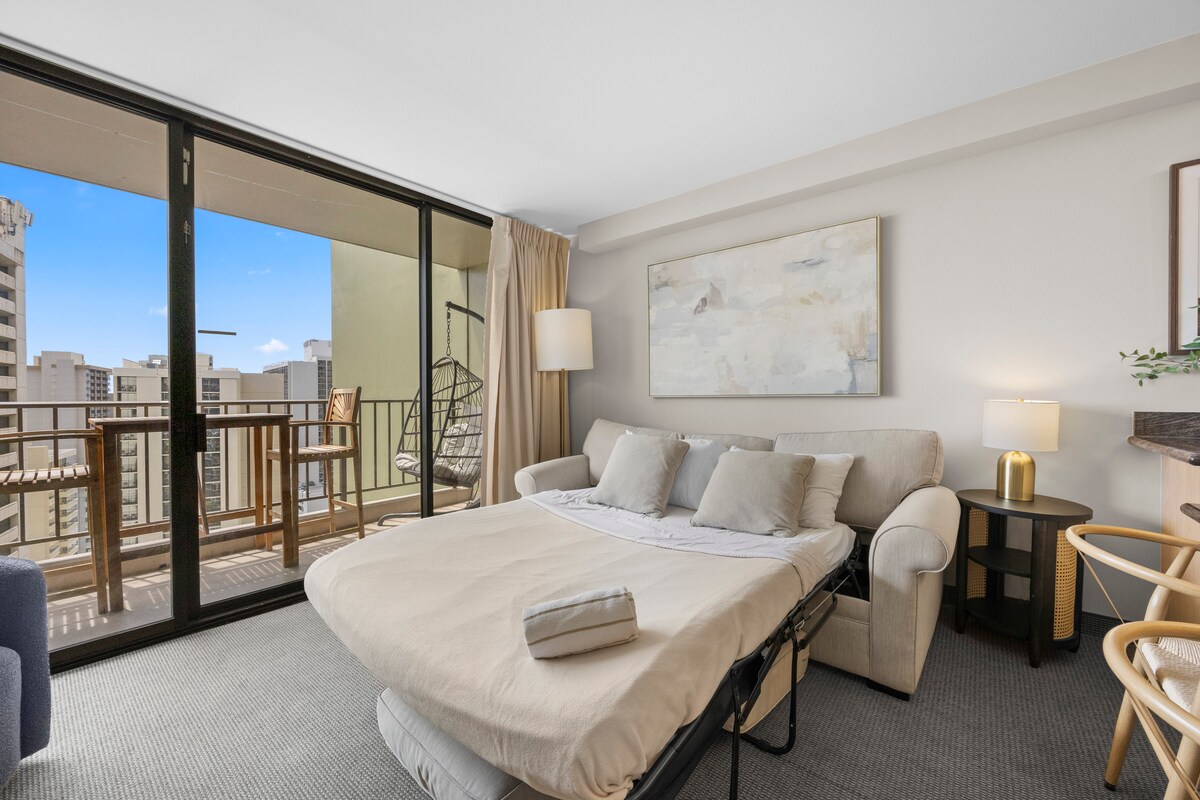 21F-Beautiful Diamond Head View-1BR w/Free Parking
