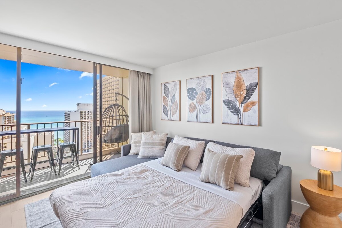 28FL-Upscale Ocean & Diamond Head View-1BR/Parking