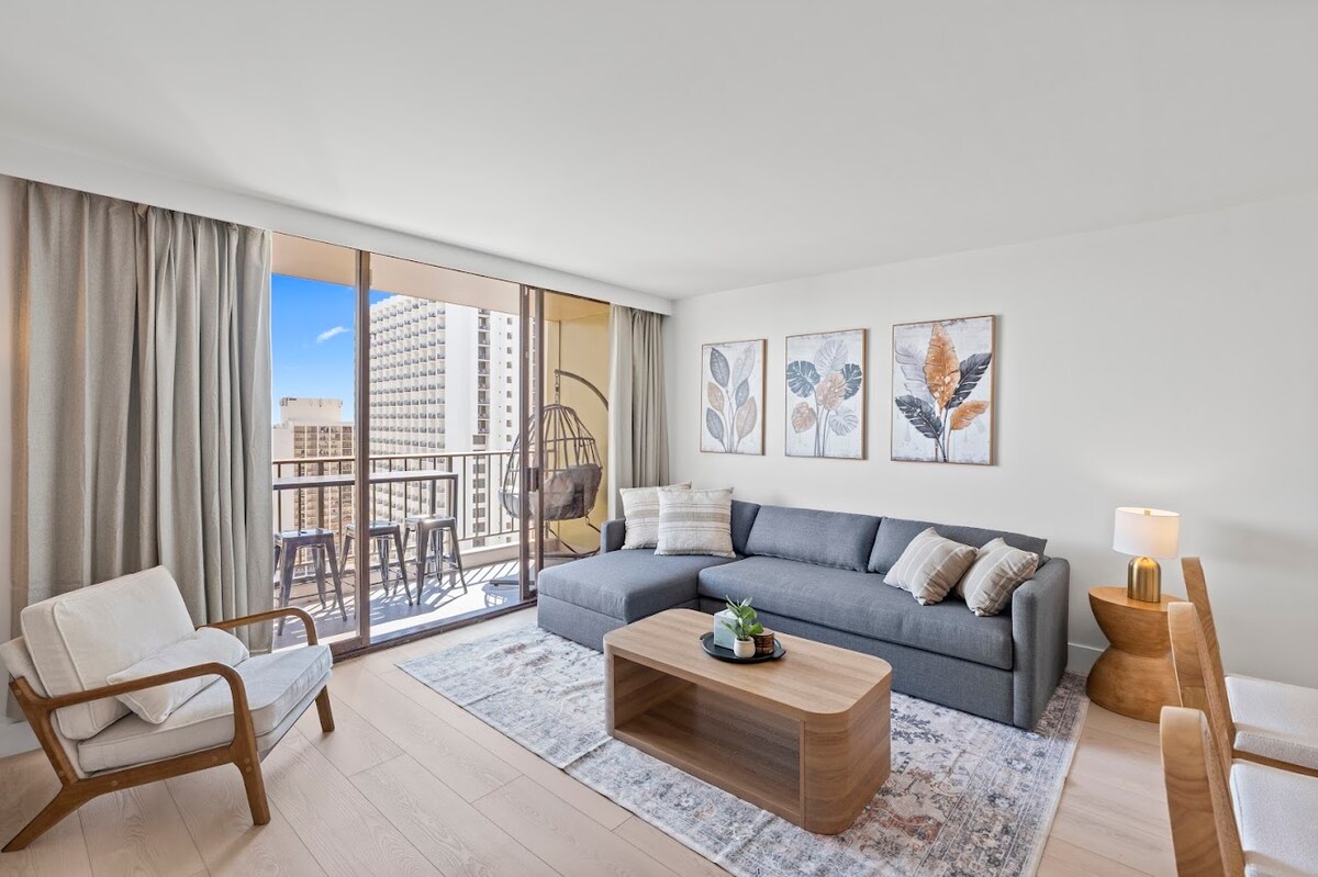 28FL-Upscale Ocean & Diamond Head View-1BR/Parking