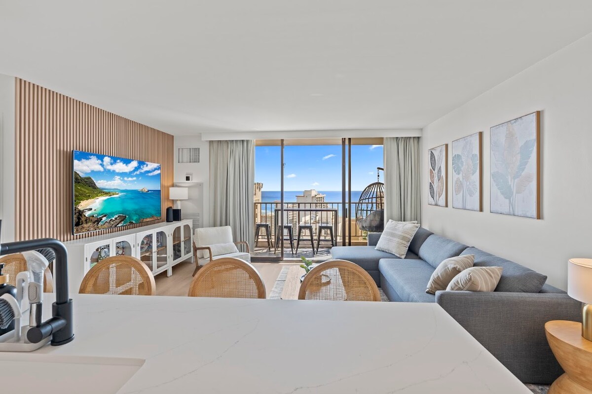 28FL-Upscale Ocean & Diamond Head View-1BR/Parking