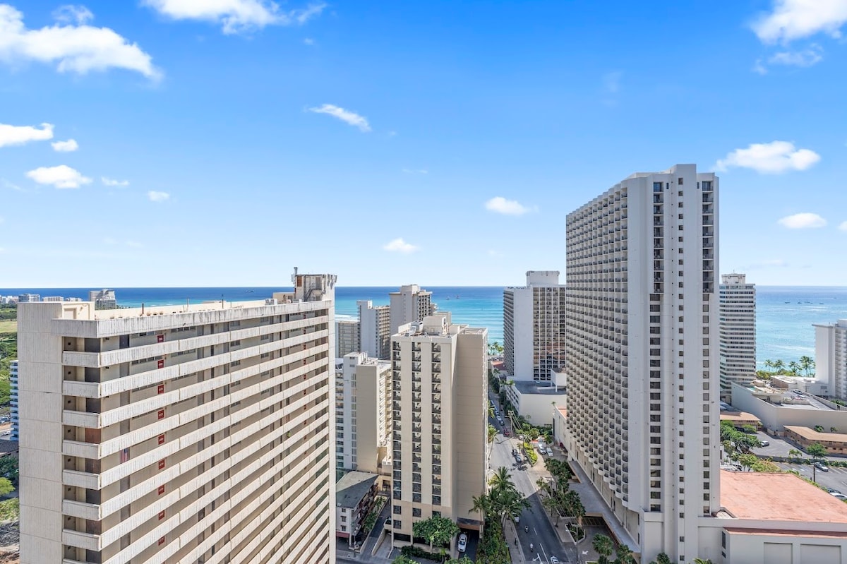 28FL-Upscale Ocean & Diamond Head View-1BR/Parking