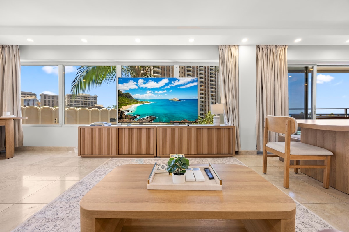 Beautiful Ilikai 2BR/2BTH Corner Suite-Waikiki