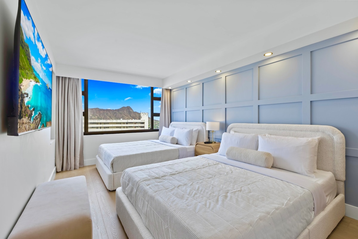 27F-Diamond Head & Ocean-View 1BR Condo w/Parking