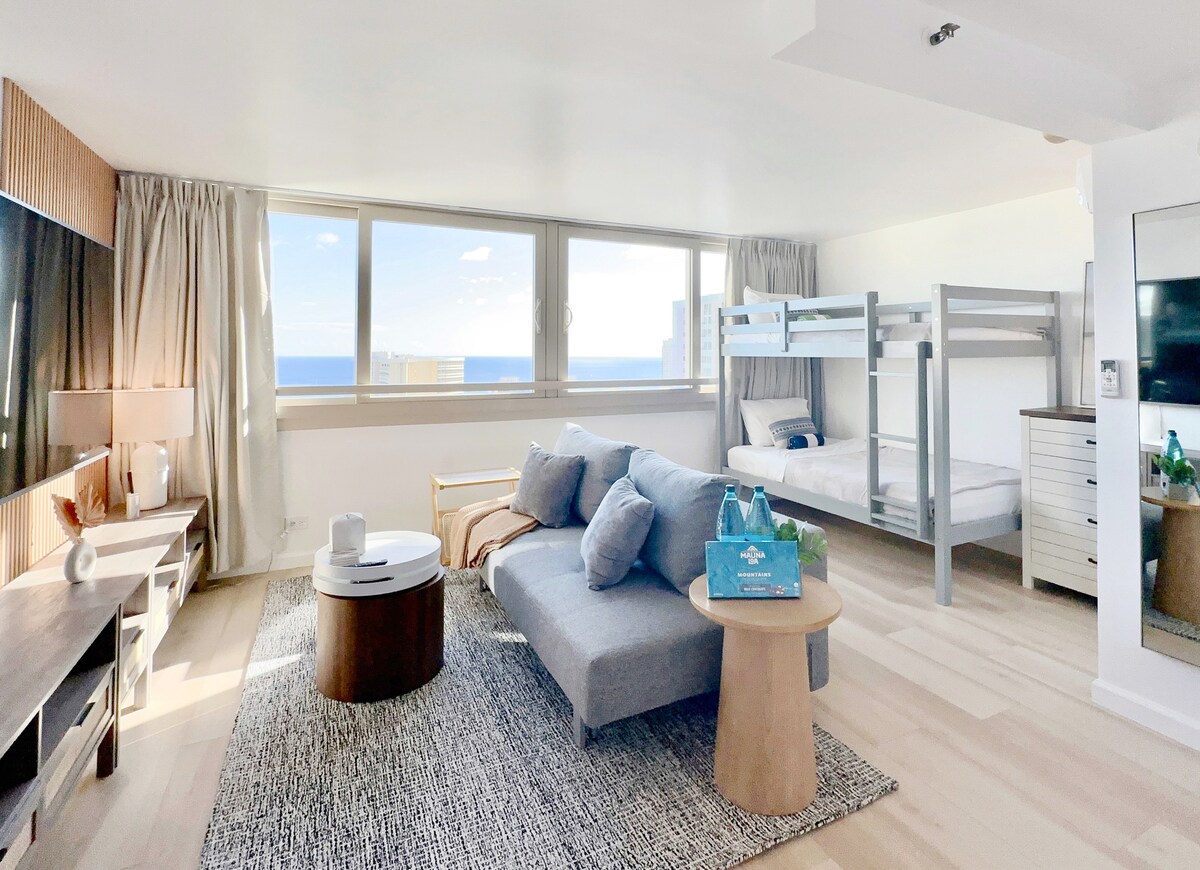 40F-High-FL Ocean View-1 Bedroom-Waikiki Beach!