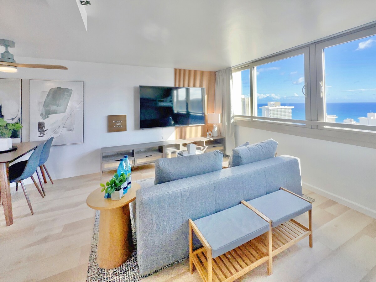 40F-High-FL Ocean View-1 Bedroom-Waikiki Beach!