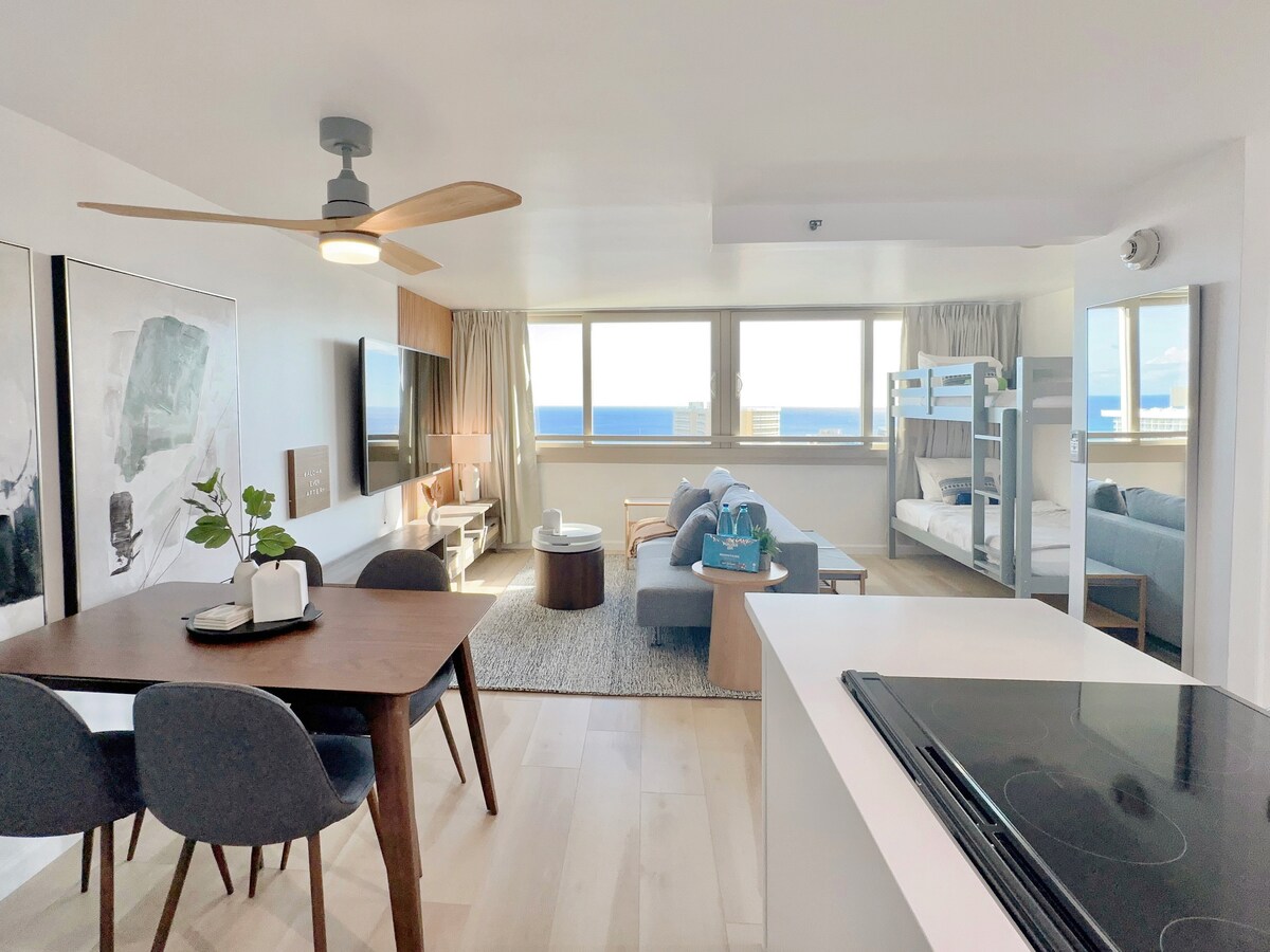 40F-High-FL Ocean View-1 Bedroom-Waikiki Beach!