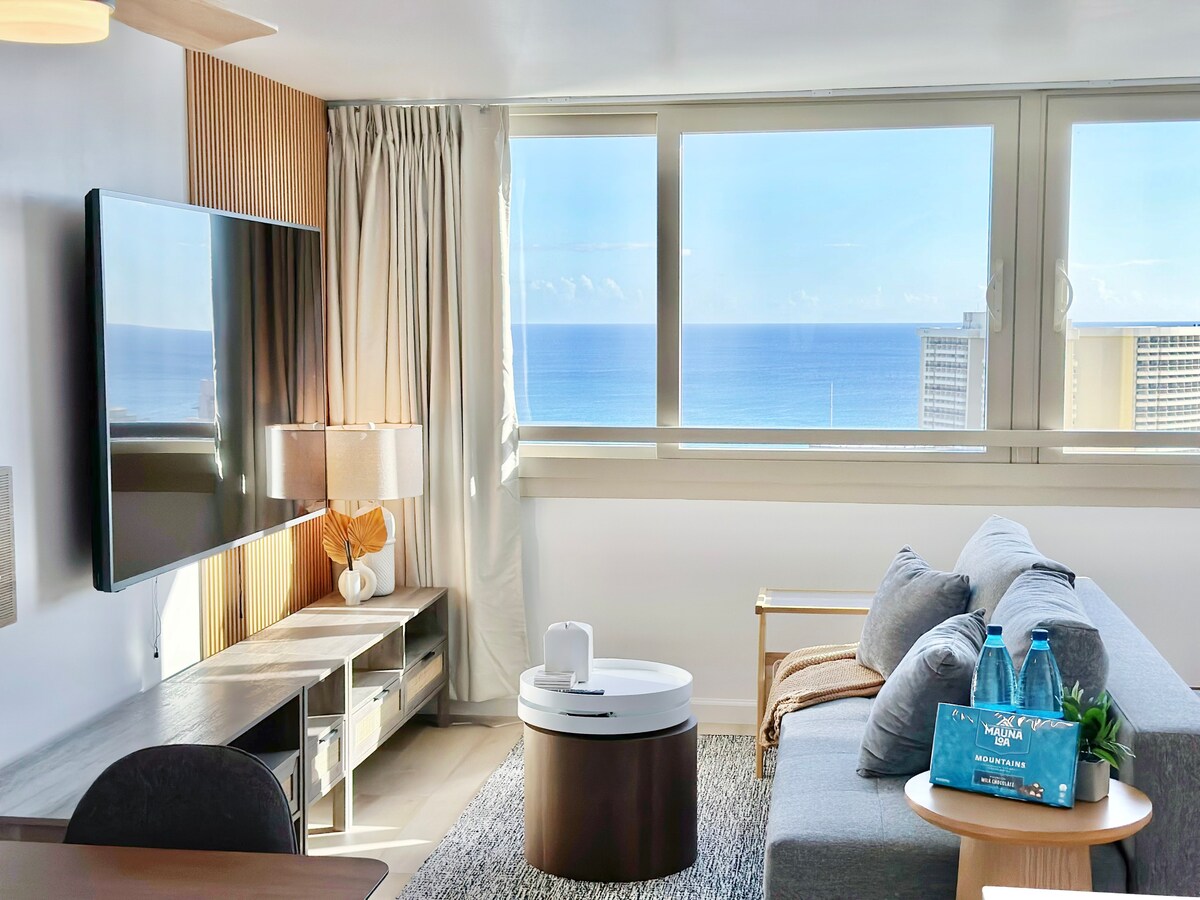 40F-High-FL Ocean View-1 Bedroom-Waikiki Beach!