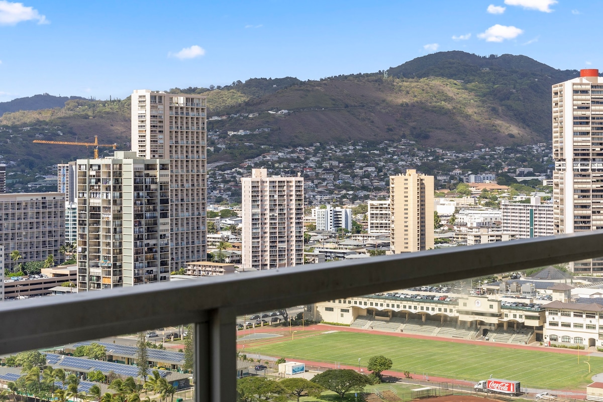 26F-Gorgeous Double Queen Studio-Waikiki Beach!