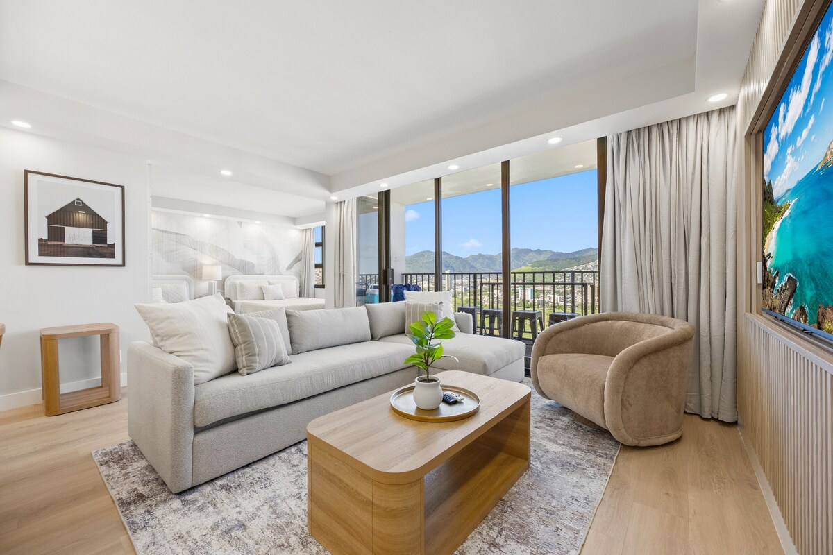 29F-Stunning Mountain View-Waikiki-1BR-w/Parking