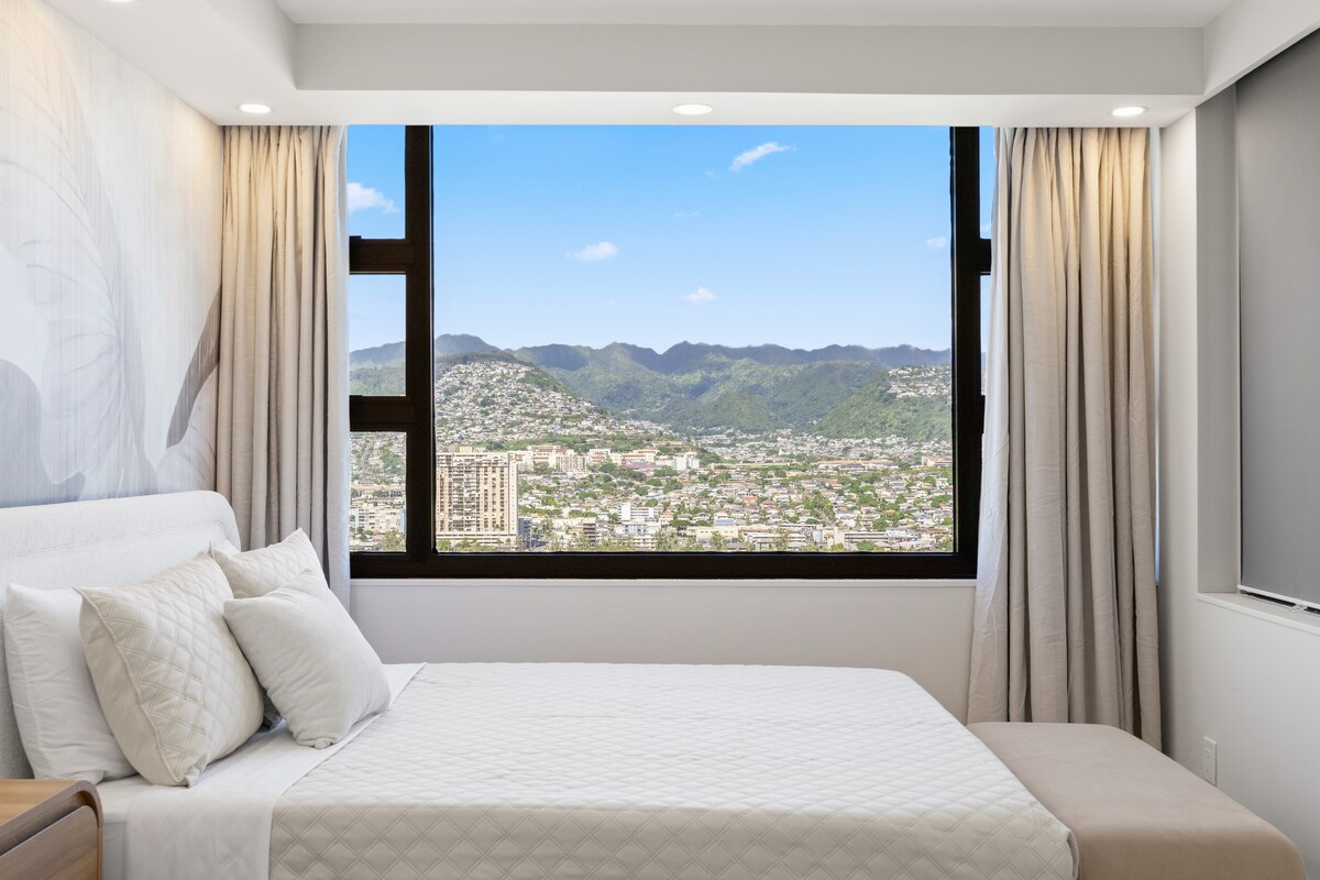 29F-Stunning Mountain View-Waikiki-1BR-w/Parking