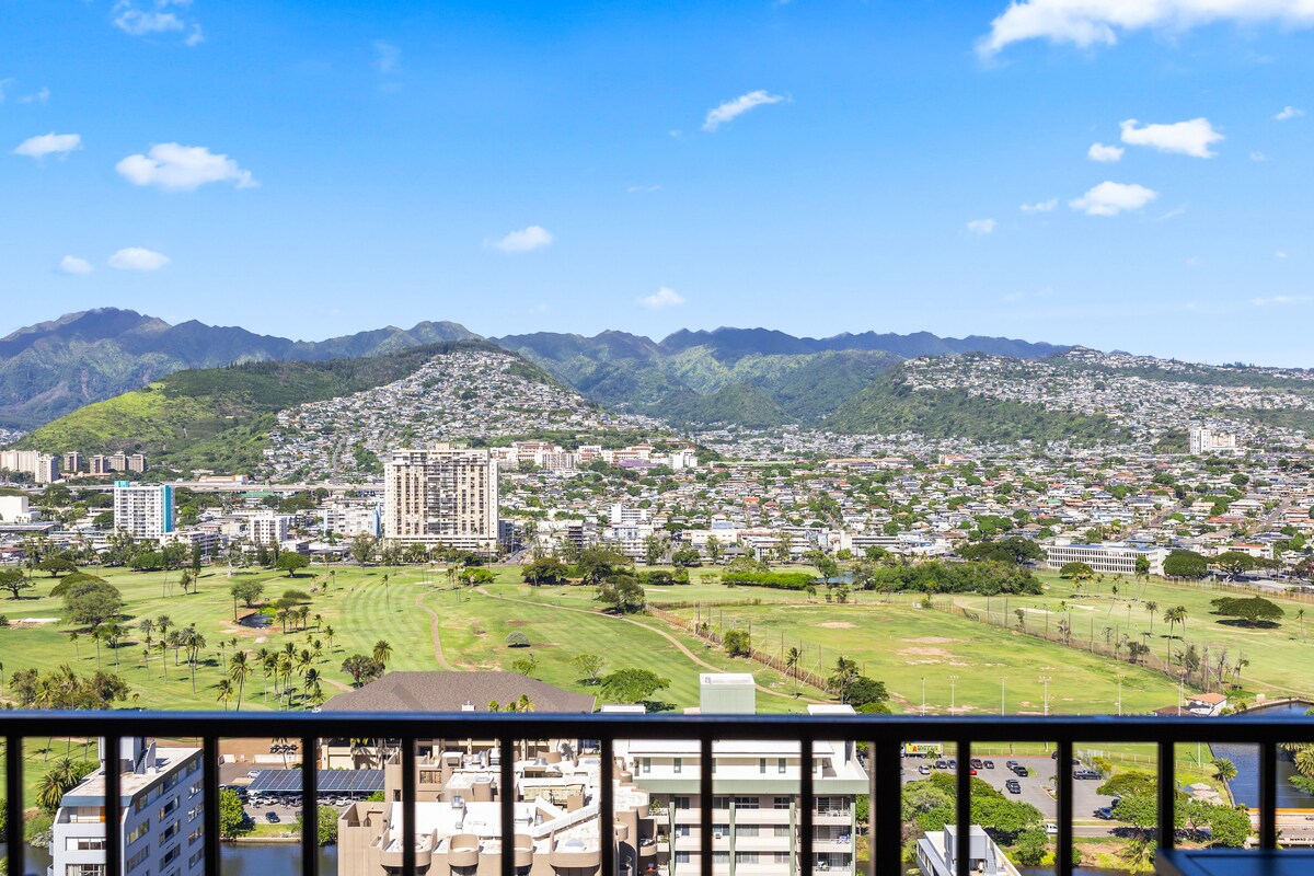 29F-Stunning Mountain View-Waikiki-1BR-w/Parking