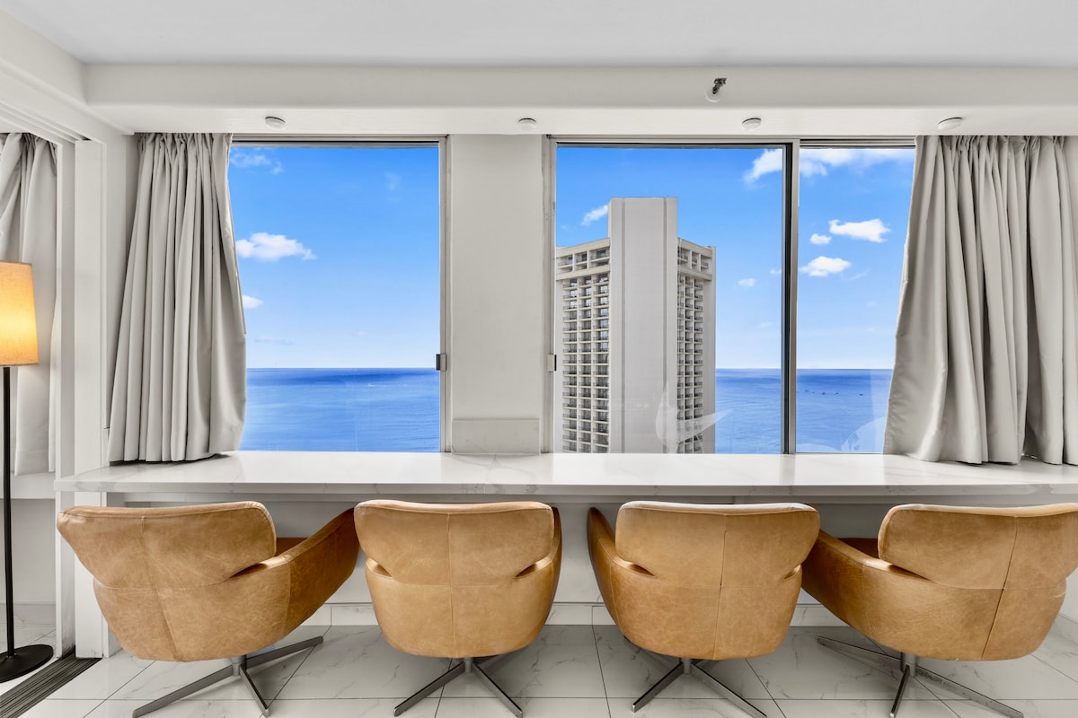 32nd FL-2BR Ocean View Penthouse-Waikiki Beach