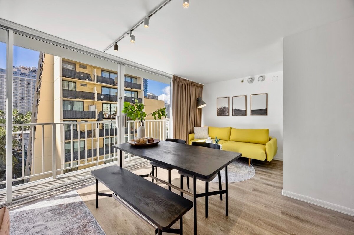 Gorgeous Upscale King Studio-5min to Waikiki Beach