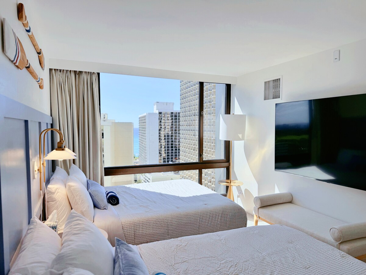 22FL-Upscale Fully Renovated-1BR-Waikiki!