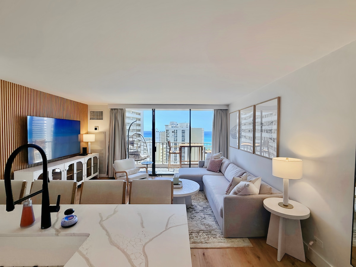 22FL-Upscale Fully Renovated-1BR-Waikiki!