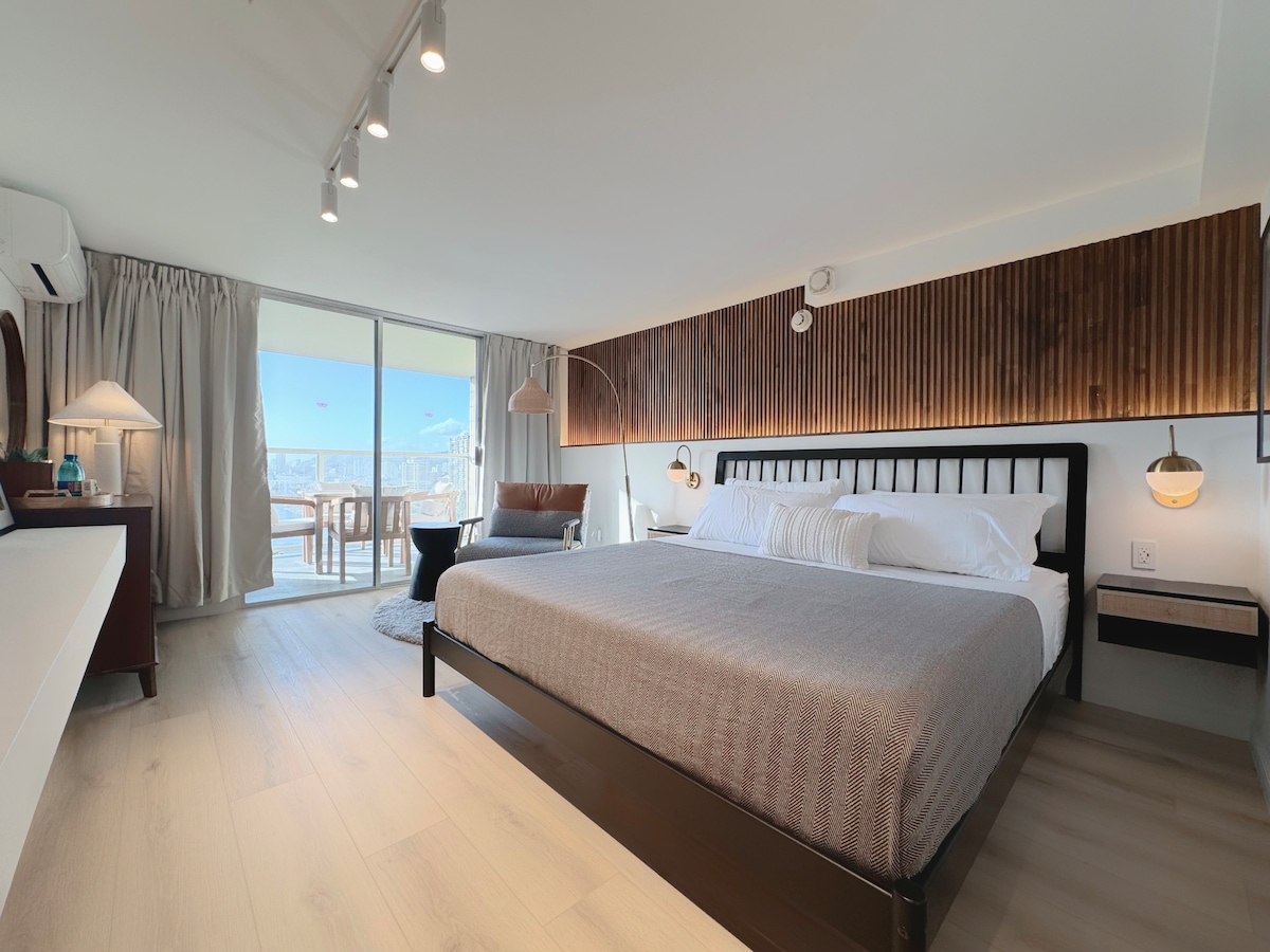23FL-Upscale Newly Renovated King Studio-Waikiki~
