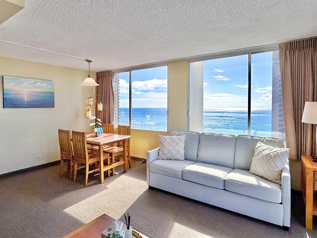 31FL-High Floor Oceanview-Waikiki-1BR-Near Beach!