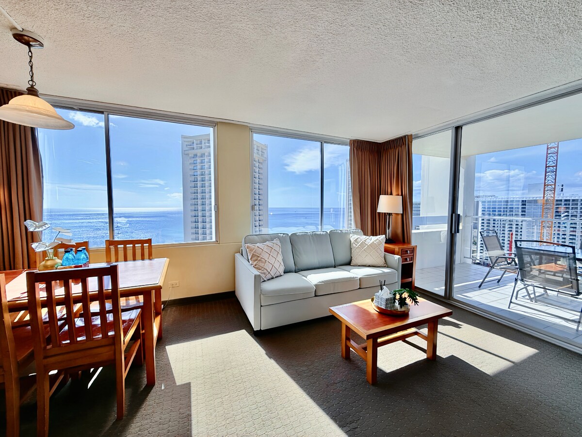 31FL-High Floor Oceanview-Waikiki-1BR-Near Beach!