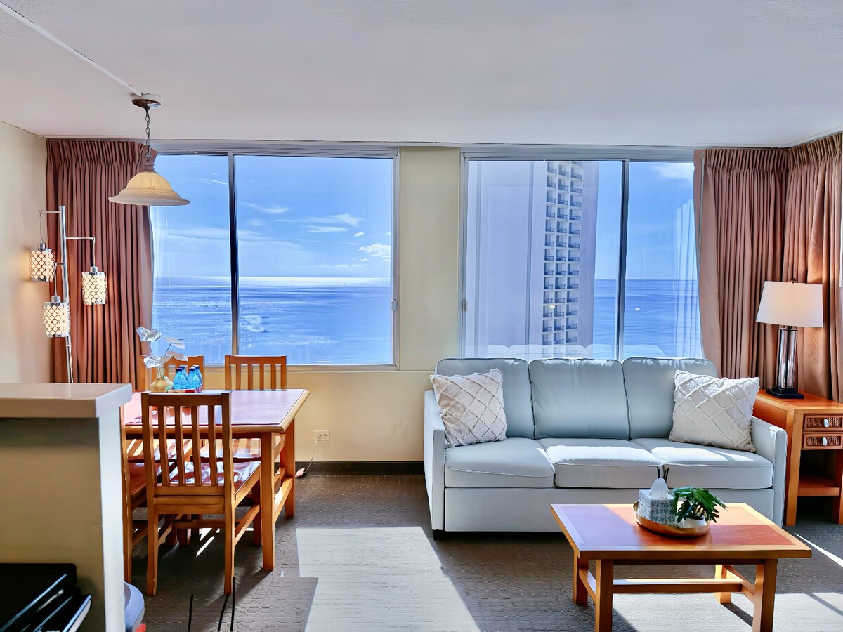 31FL-High Floor Oceanview-Waikiki-1BR-Near Beach!