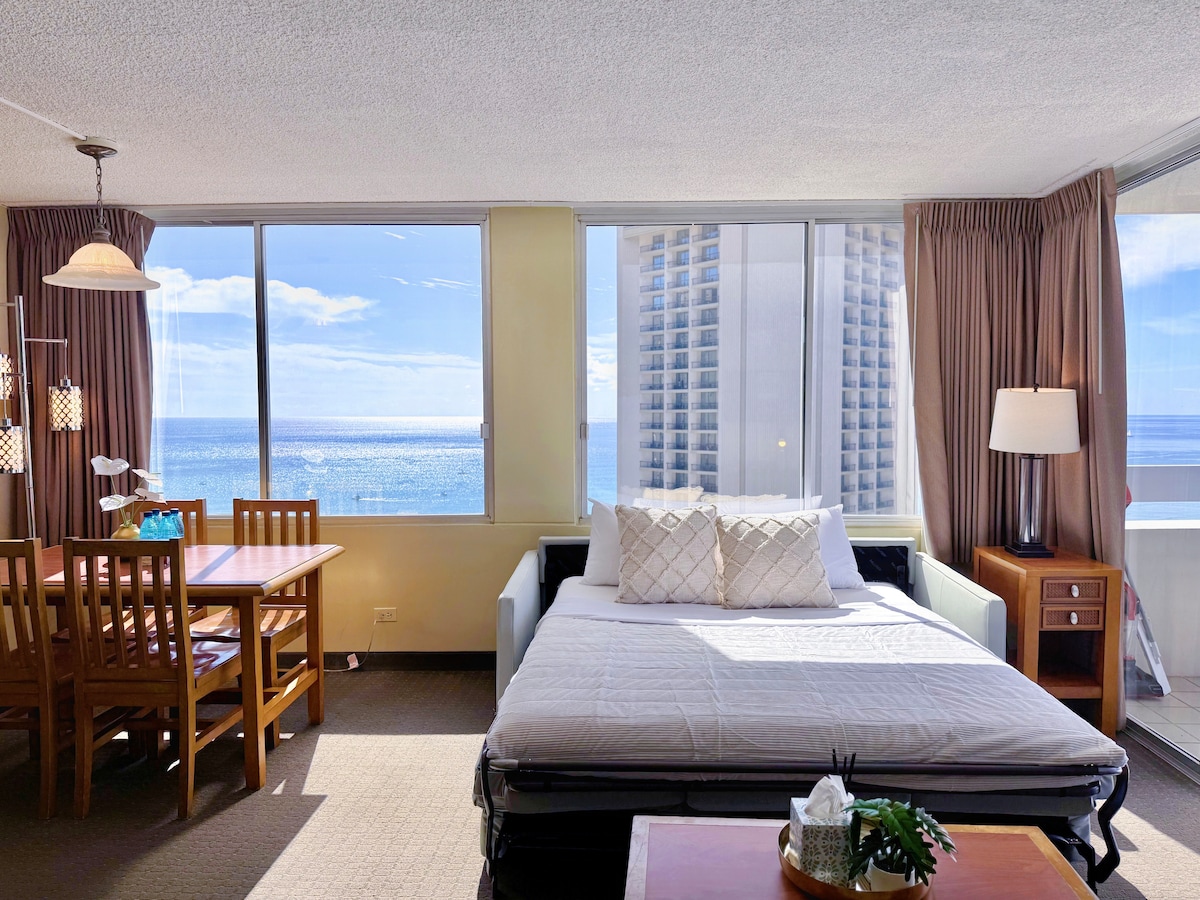 31FL-High Floor Oceanview-Waikiki-1BR-Near Beach!