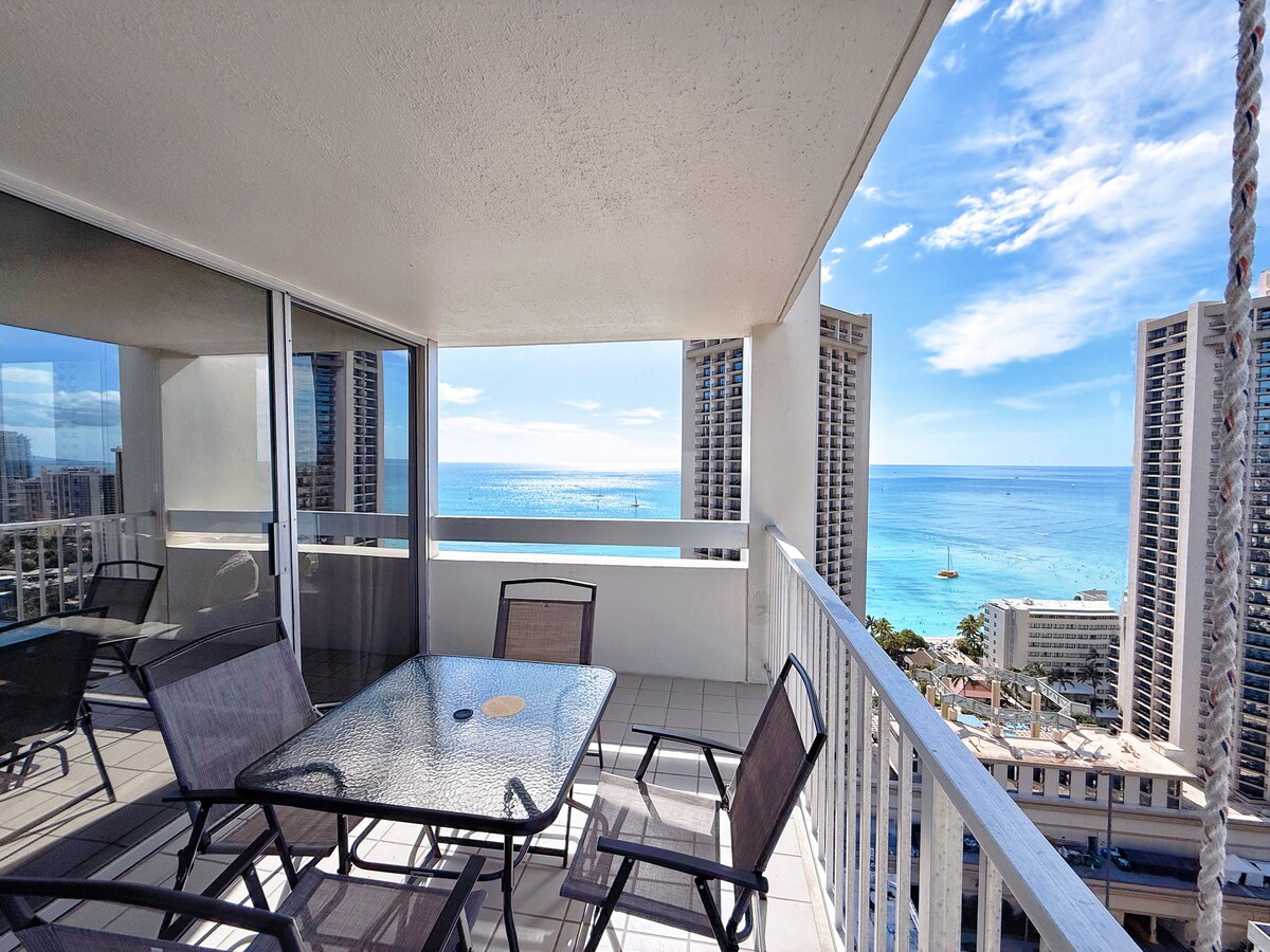31FL-High Floor Oceanview-Waikiki-1BR-Near Beach!