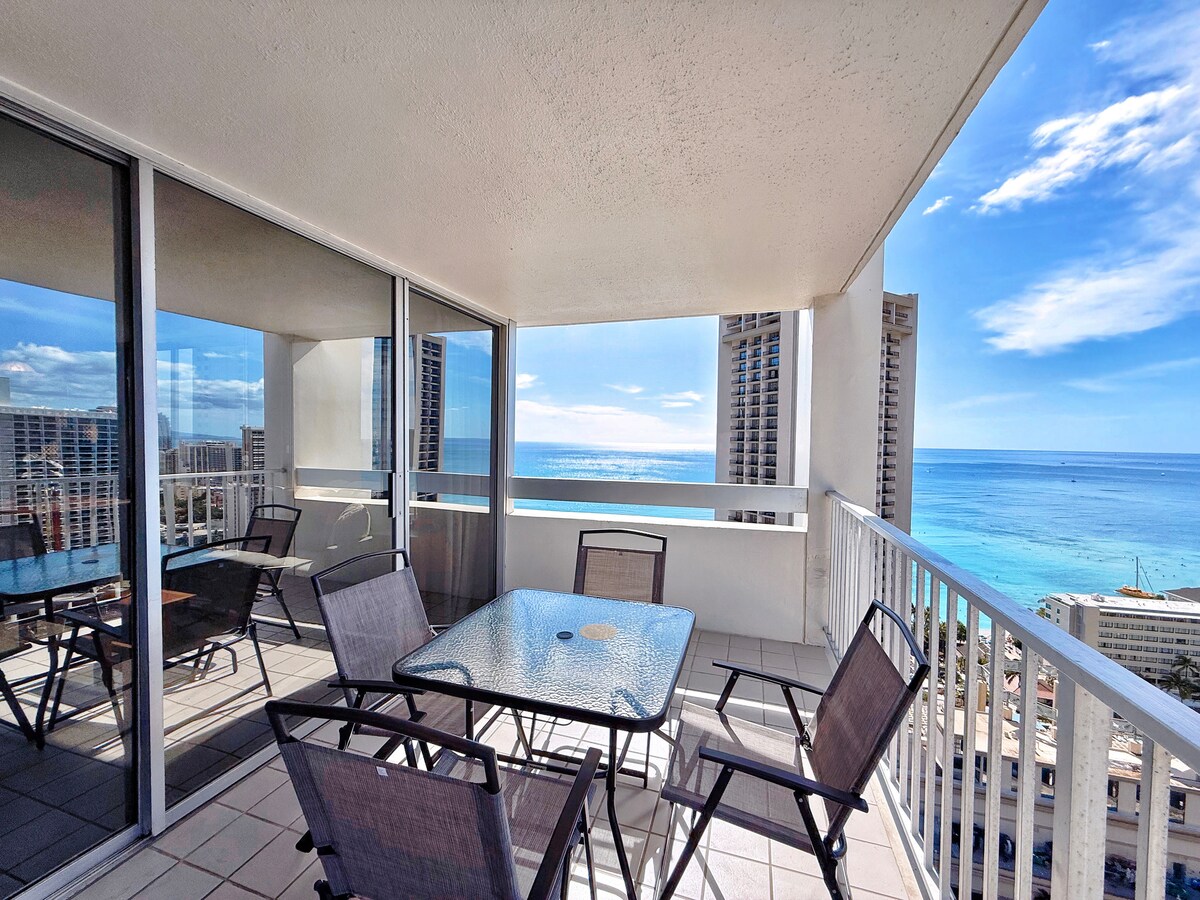 31FL-High Floor Oceanview-Waikiki-1BR-Near Beach!
