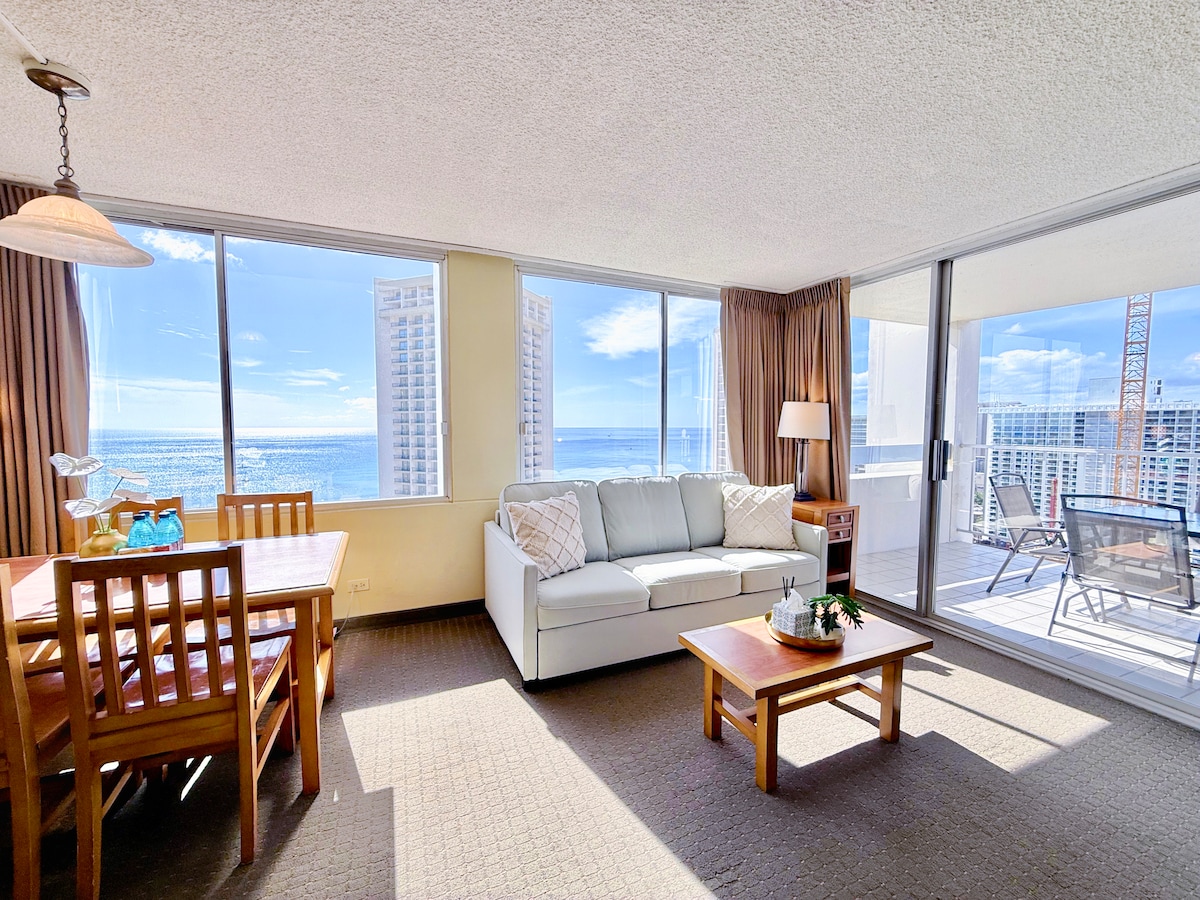 31FL-High Floor Oceanview-Waikiki-1BR-Near Beach!