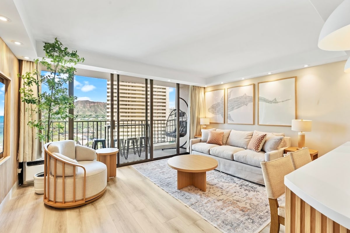 15FL-Upscale Chic Waikiki Banyan 1BR-Free Parking
