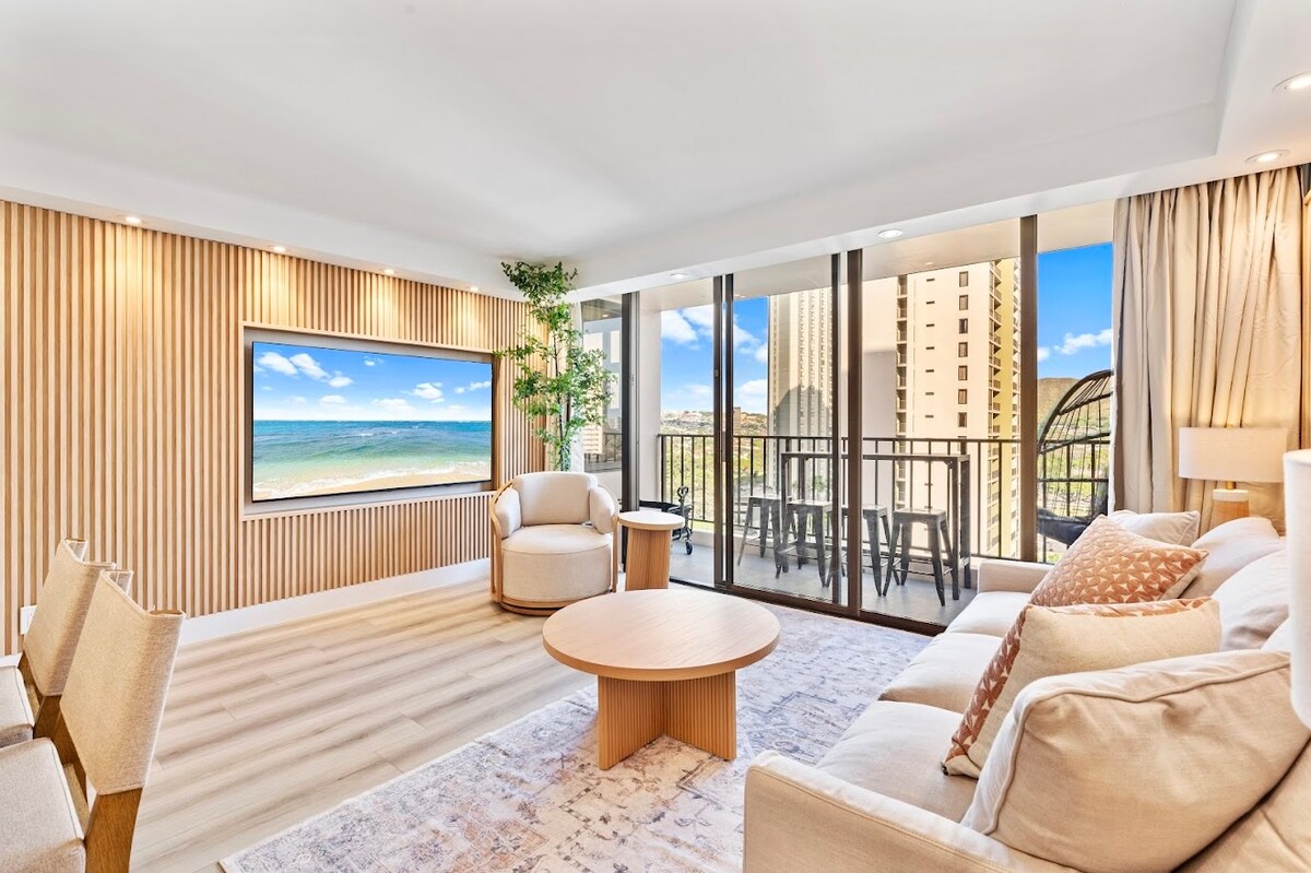15FL-Upscale Chic Waikiki Banyan 1BR-Free Parking