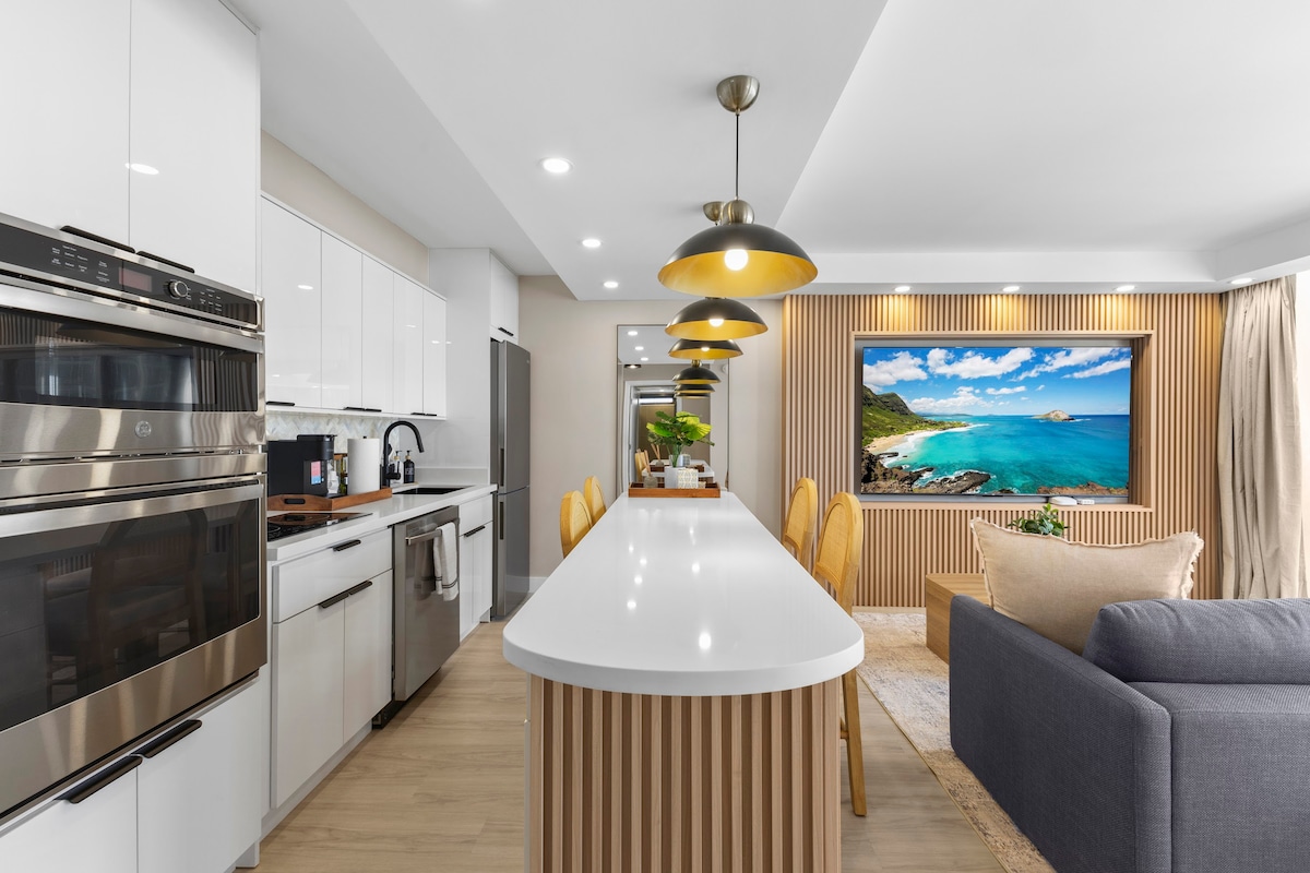 33F-Stunning Ocean View 1BR-Waikiki/Free Parking