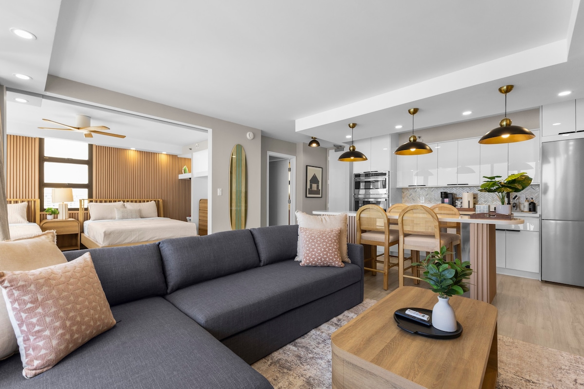 33F-Stunning Ocean View 1BR-Waikiki/Free Parking