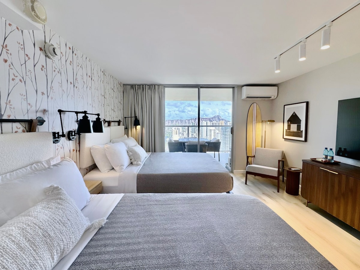 40FL-Ocean & Diamond Head Views-Premium Studio