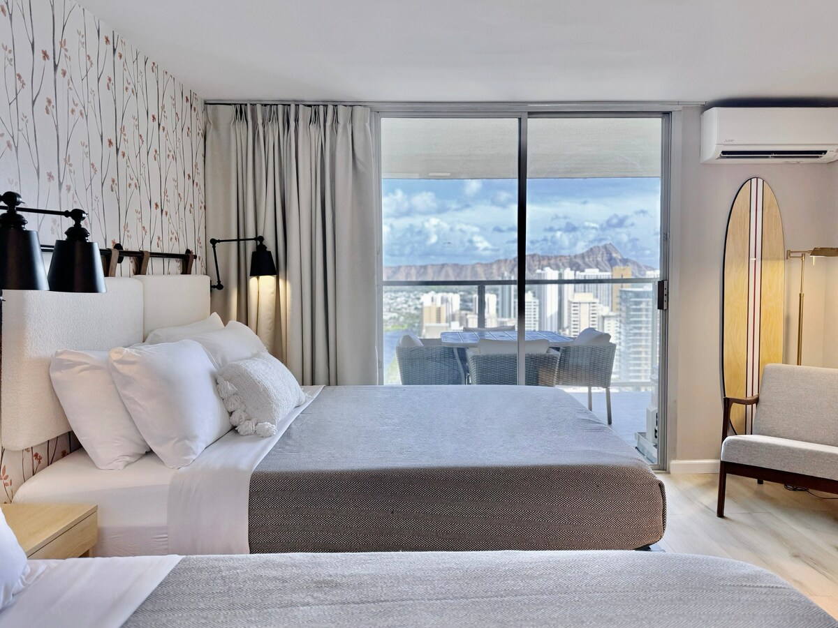 40FL-Ocean & Diamond Head Views-Premium Studio