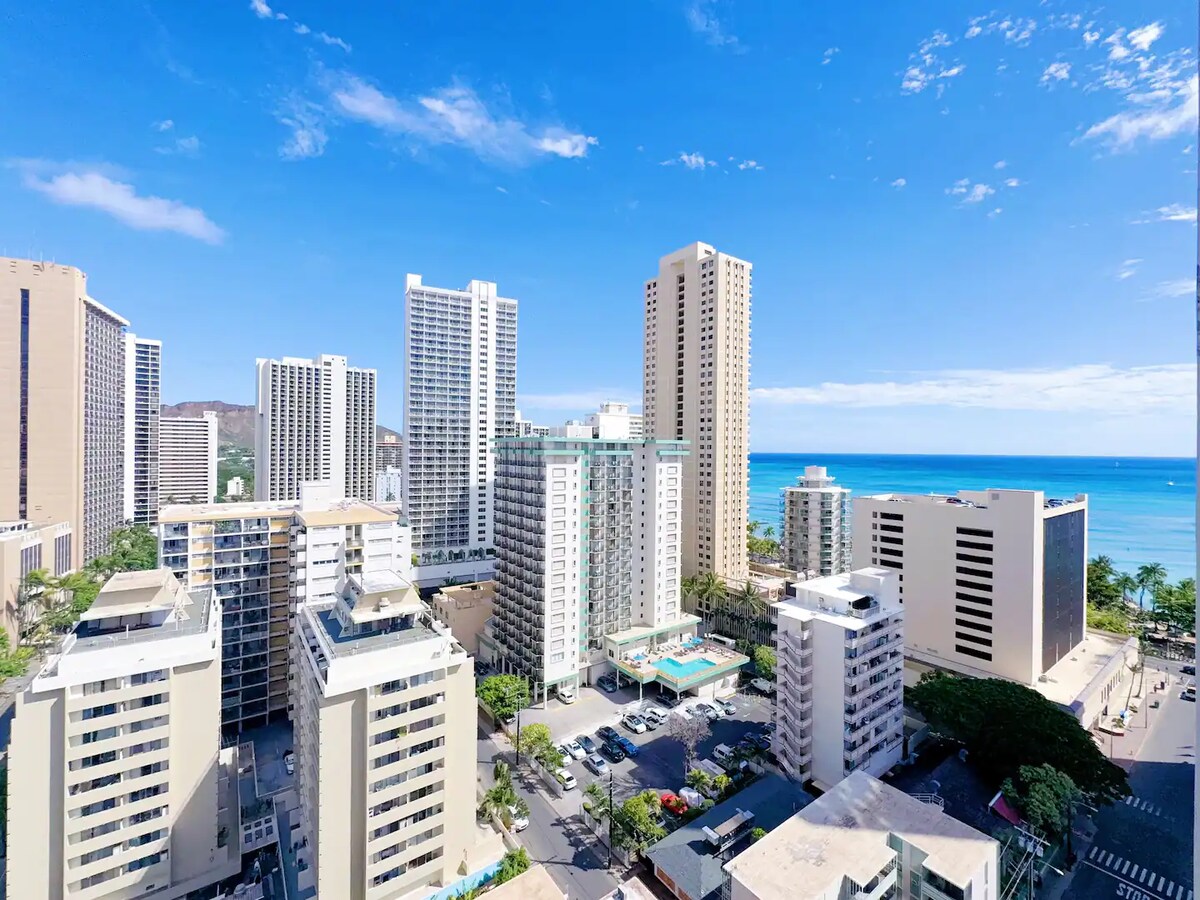 20F-Ocean View Studio-3min Walk To Beach~